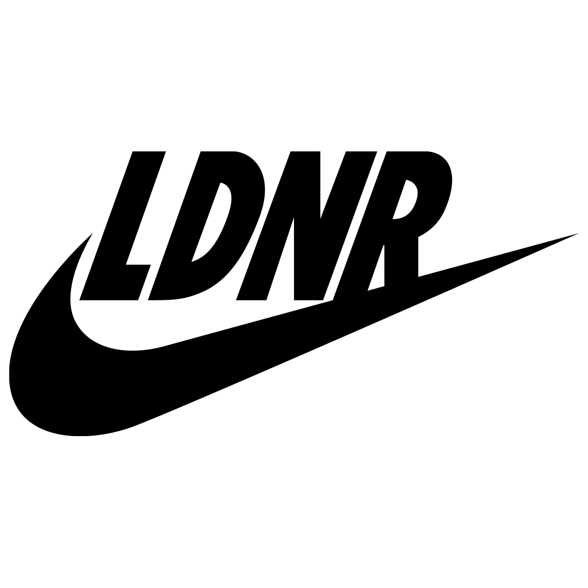 LDNR wordmark with Nike swoosh logo for Nike London